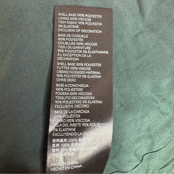 213. Maeve by Anthropologie Green Sequin One Shoulder Bow Mini Dress Small - Picture 8 of 8